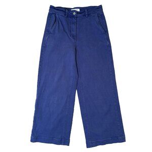 Everlane Wide-Leg Crop Pants Royal Blue Size 6 High-Rise Straight Ankle Chinos